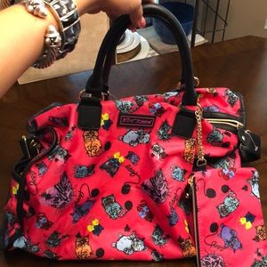 Betsey Johnson cat travel weekender
